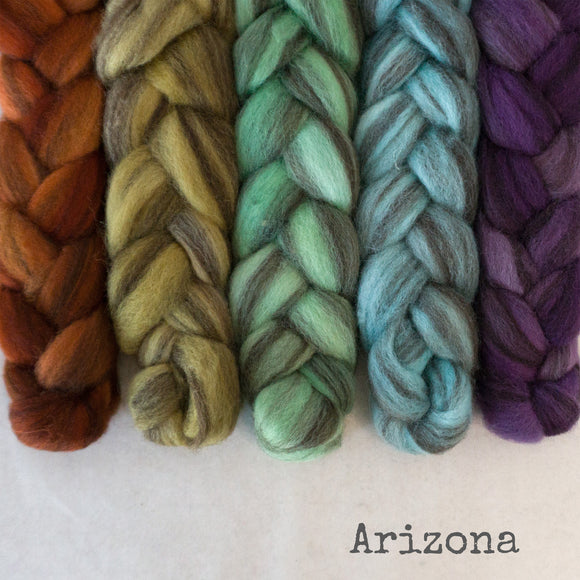 Heathered BFL Roving - Arizona - Bundle