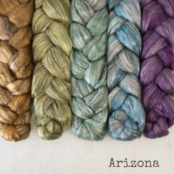 Yak Silk Roving - Arizona - Bundle