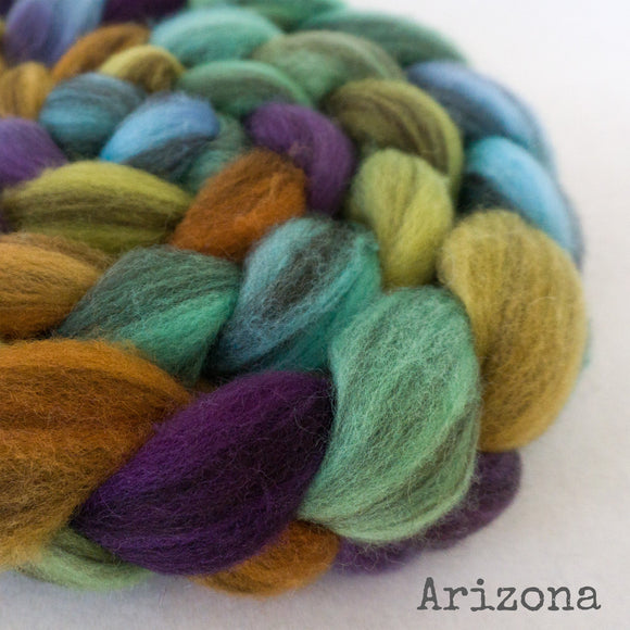 Hesthered Heathered BFL Roving - Arizona – Greenwood Fiberworks