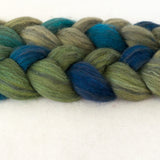 Polwarth Black Bamboo Silk Roving - Blue Eyes