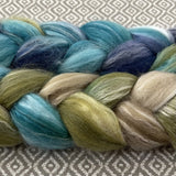 Merino Bamboo Silk Roving - Blue Eyes