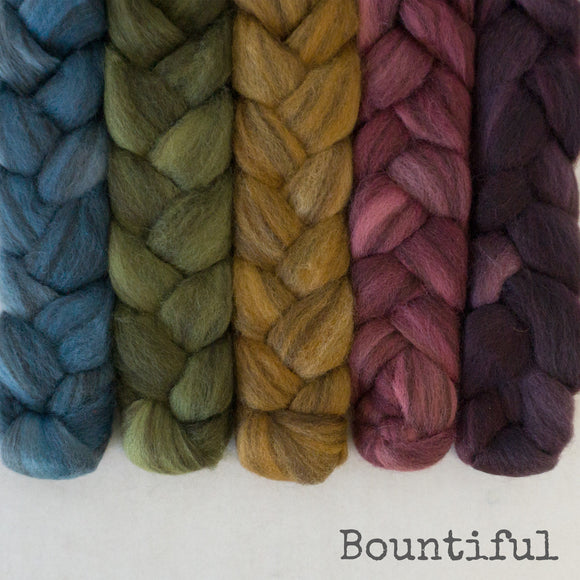Heathered BFL Roving - Bountiful - Bundle