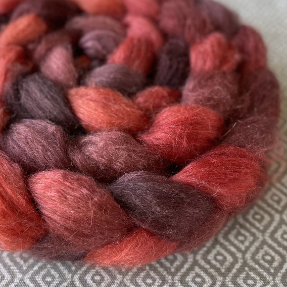Camel Silk Roving - Garnet