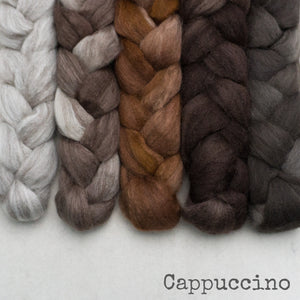 Merino Yak Silk Roving - Cappuccino - Bundle