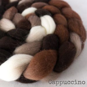 Polwarth Wool Roving - Cappuccino