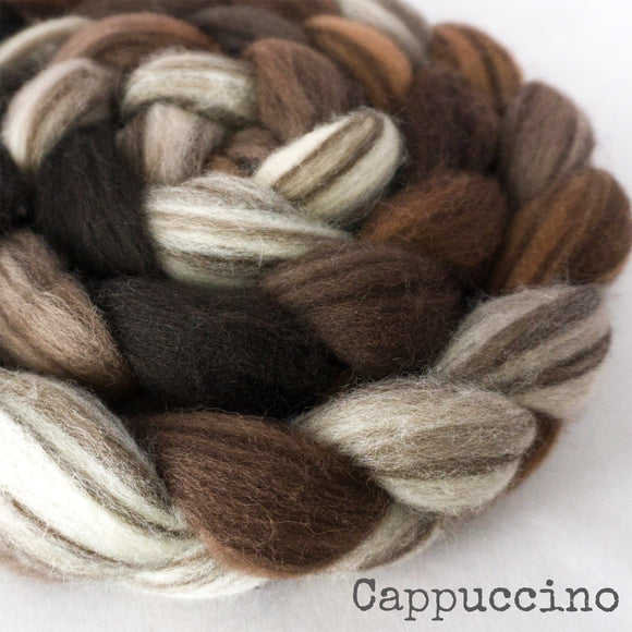 Heathered BFL Roving - Cappuccino