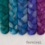Merino Yak Silk Roving - Carnival - Bundle