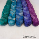 Merino Yak Silk Roving - Carnival - Bundle