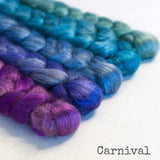 Yak Silk Roving - Carnival - Bundle