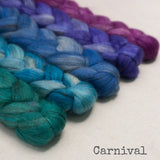 Merino Yak Silk Roving - Carnival - Bundle