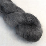 Fine Fluff Yarn - Charcoal Semi Solid