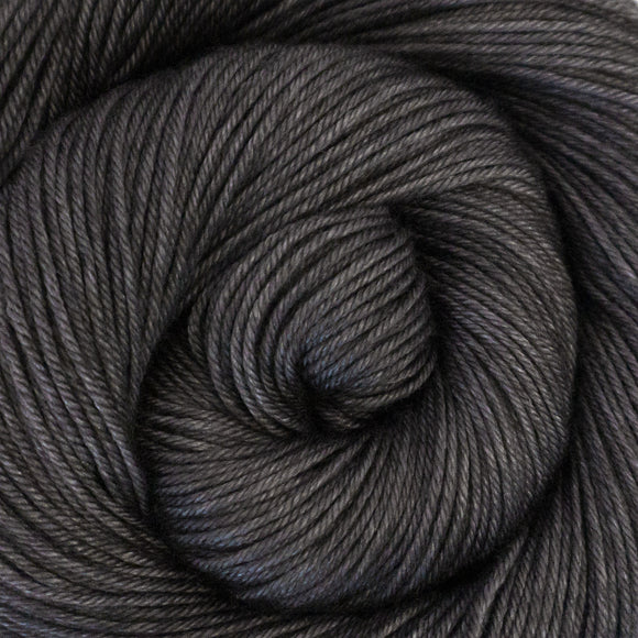Indulgence Yarn - Black Semi-Solid – Greenwood Fiberworks