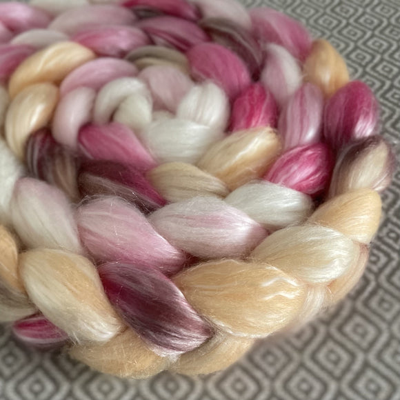 Merino Tencel Roving - Cherry Blossom