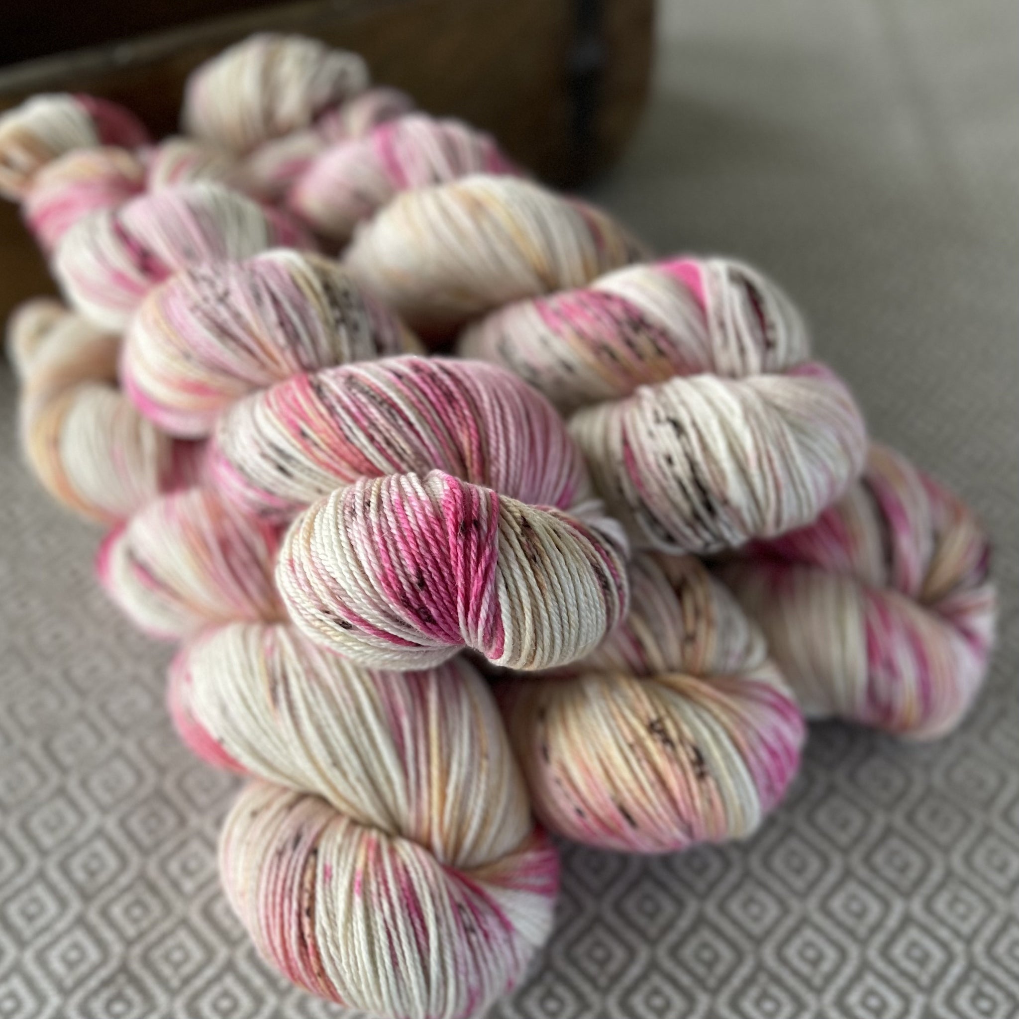 Cherry Blossom - Hand dyed variegated yarn - Merino Fingering to
