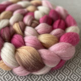Merino Camel Silk Roving - Cherry Blossom
