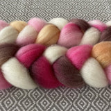 BFL Wool Roving - Cherry Blossom