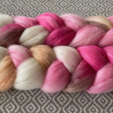 Merino Silk Cashmere Roving - Cherry Blossom