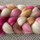 Merino Camel Silk Roving - Cherry Blossom