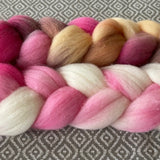 Targhee Wool Roving - Cherry Blossom