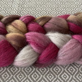 Merino Yak Silk Roving - Cherry Blossom