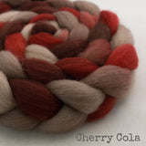 BFL Wool Roving - Cherry Cola