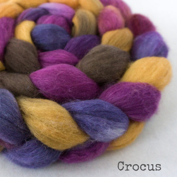 Merino Camel Silk Roving - Crocus