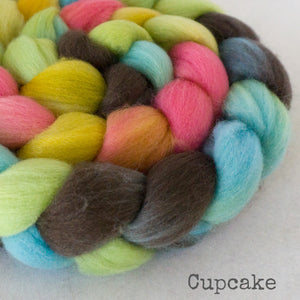 Polwarth Wool Roving - Cupcake