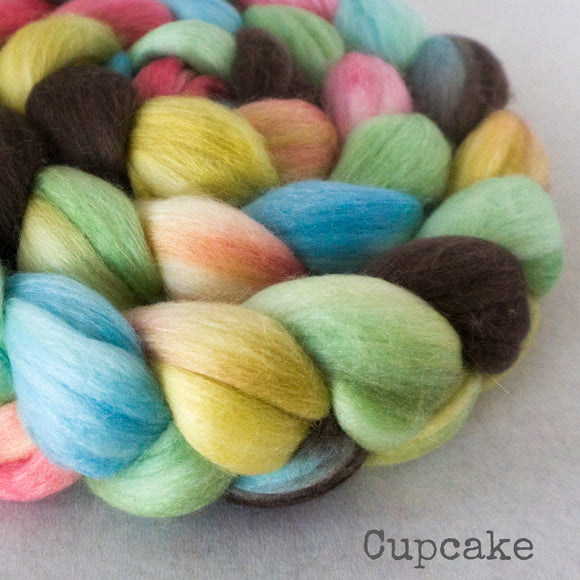 Merino Silk Cashmere Roving - Cupcake