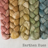 Camel Silk Roving - Earthen Hues - Bundle