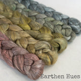 Yak Silk Roving - Earthen Hues - Bundle