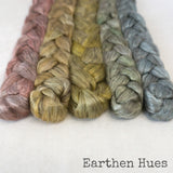 Yak Silk Roving - Earthen Hues - Bundle