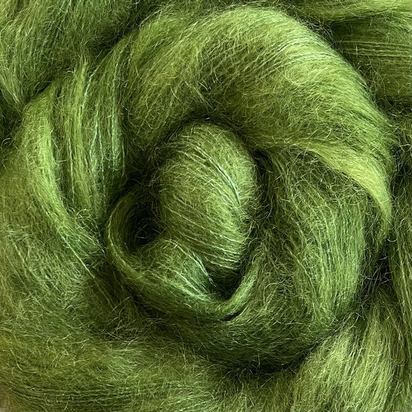 Fine Fluff Yarn - Emerald Semi Solid