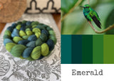 BFL Wool Roving - Emerald