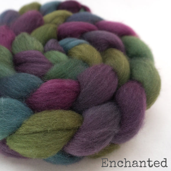 BFL Wool Roving - Enchanted