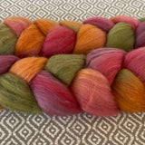 Polwarth Mulberry Silk Roving - Grapevine