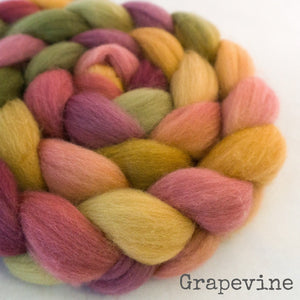 Polwarth Wool Roving - Grapevine