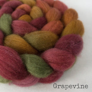 BFL Wool Roving - Grapevine