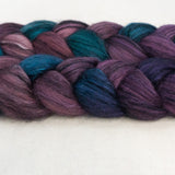 Polwarth Black Bamboo Silk Roving - Hawaii