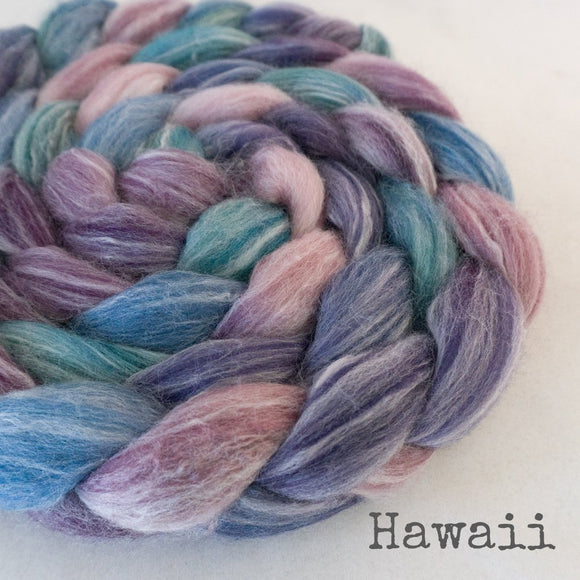 Merino Bamboo Silk Roving - Hawaii