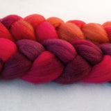 BFL Wool Roving - Hot Lips