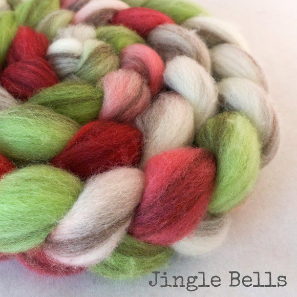 Heathered BFL Roving - Jingle Bells