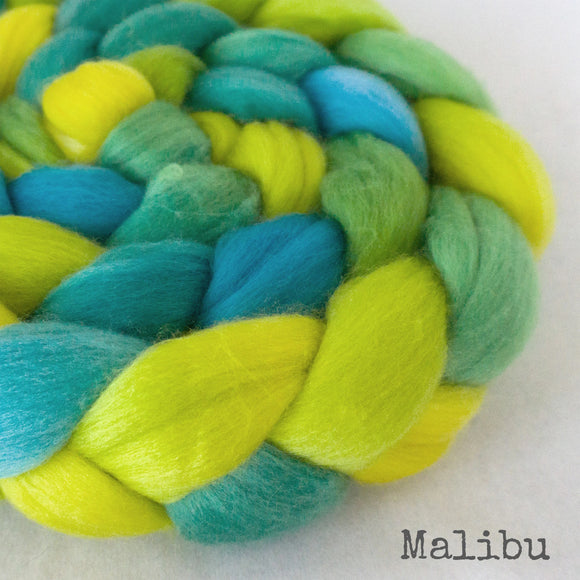 Merino Silk Cashmere Roving - Malibu