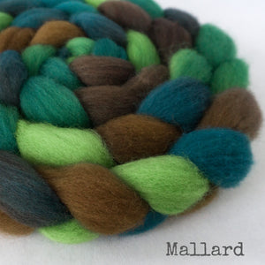 BFL Wool Roving - Mallard