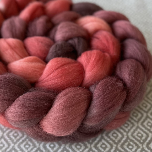 Merino Silk Cashmere Roving - Garnet
