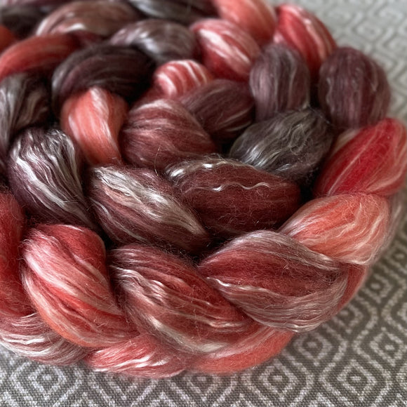 Merino Tencel Roving - Garnet