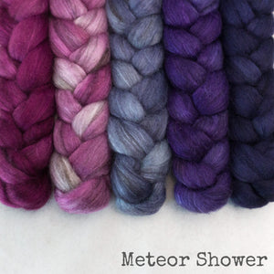Merino Yak Silk Roving - Meteor Shower - Bundle