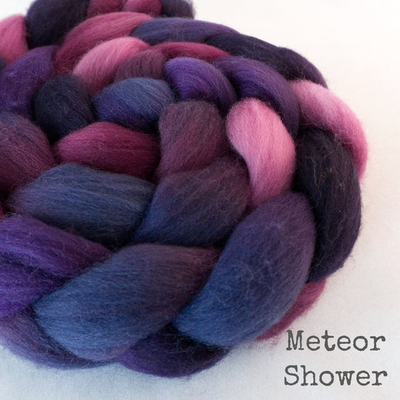 Polwarth Wool Roving - Meteor Shower