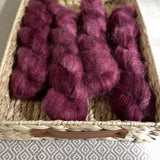 Fine Fluff Yarn - Mulberry Semi Solid