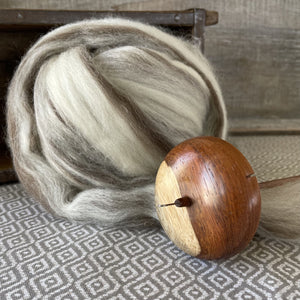 Heathered BFL Roving - Natural