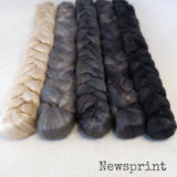 Camel Silk Roving - Newsprint - Bundle